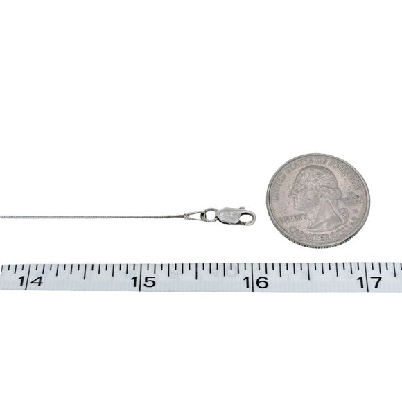 Vintage Italy Sterling Silver 925 1.0mm Snake Chain Necklace 16" - Picture 2 of 3